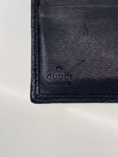 GUCCI(グッチ) / 2つ折り財布/レザー/BLK/無地/メンズ/2184 | 中古品の