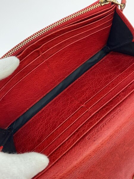 BALENCIAGA(バレンシアガ) / 長財布/レザー/RED/無地/レディース 
