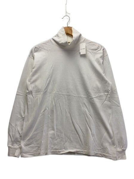 AURALEE(オーラリー) / 長袖ハイネックTシャツ/1/コットン/WHT/無地 