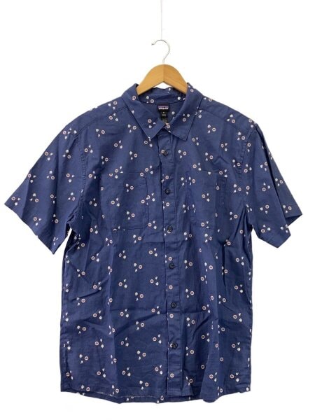 patagonia(パタゴニア) / Back Step Shirt/半袖シャツ/M/コットン/NVY