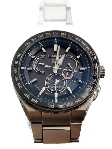 SEIKO/ソーラー腕時計/アナログ/BLK/SLV/7B24-0AM0ブライツ SEIKO(セイコー) / ソーラー腕時計/アナログ/ステンレス/BLK/SLV