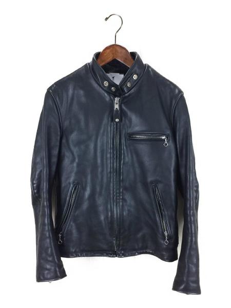 Schott シングルライダース 黒 レザー36 ライナー、ハンガー付141