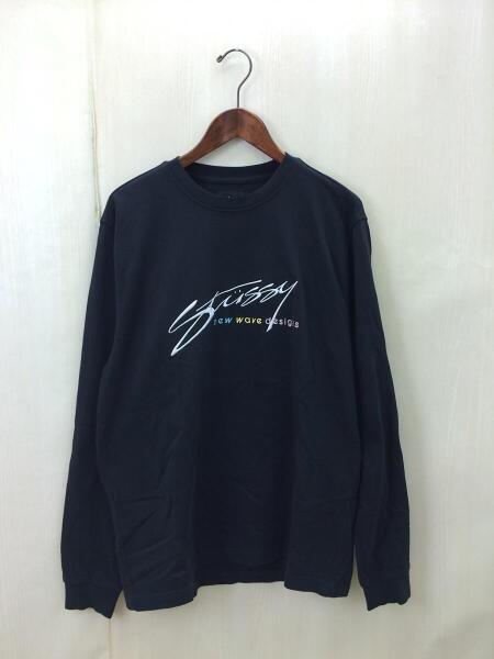 STUSSY(ステューシー) / スウェット/M/コットン/BLK/new wave designs 