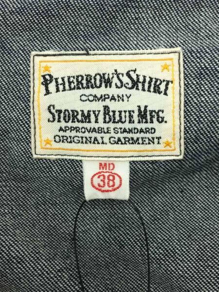 PHERROW'S デニムカバーオール 38 PHERROW'S(フェローズ) / ショールカラー カバーオール/NAVY