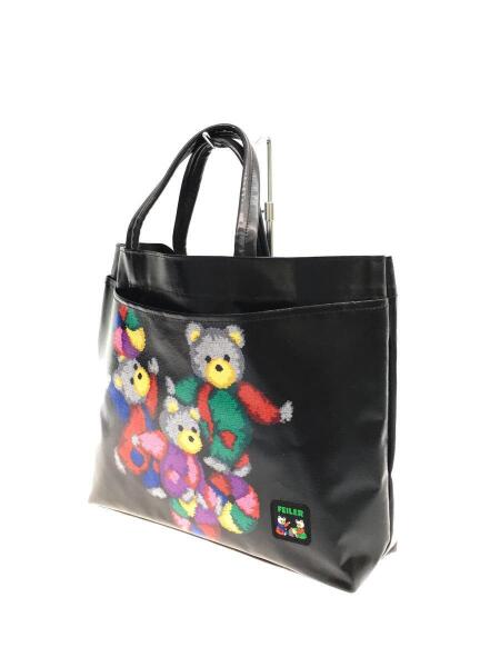 FEILER(フェイラー) / クマ柄/サーカス/ハンドバッグ/PVC/BLK | 中古品 