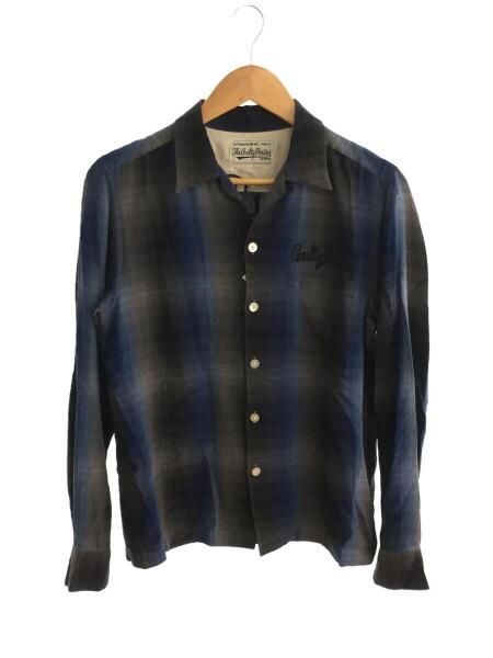 WACKO MARIA(ワコマリア) / オンブレシャツ/長袖シャツ/M/レーヨン/BLU  
