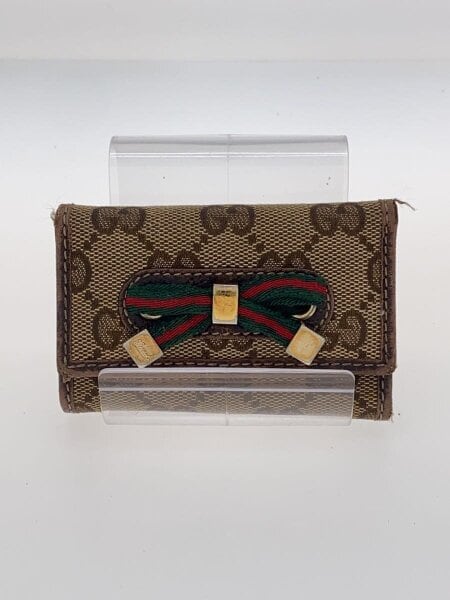 GUCCI(グッチ) / リボン/キーケース/キャンバス/BEG/総柄/レディース  
