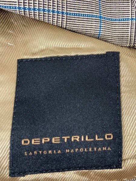De Petrillo / Drop 8/テーラードジャケット/42/ウール/GRY/チェック/X1012/12452C.3X3 De Petrillo(デペトリロ) / Drop 8/テーラードジャケット/42/ウール