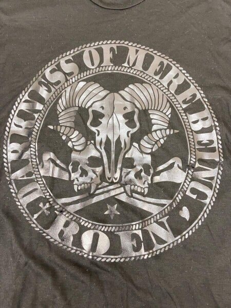 Roen(ロエン) / フロントプリント/Tシャツ/L/レーヨン/BLK/無地