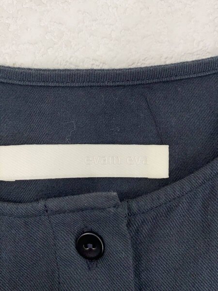evam eva(エヴァムエヴァ) / cotton wool no collar shirt/長袖 