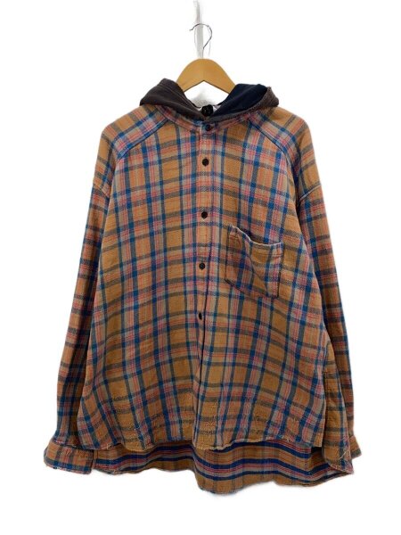 ANCELLM/アンセルム/NEL CHECK HOODIE SHIRT 2 ANCELLM(アンセルム) / NEL CHECK HOODIE SHIRT/長袖シャツ/2/コットン