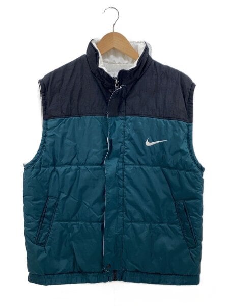 NIKE(ナイキ) / 90s/白タグ/ダウンベスト/XL/ナイロン/GRN/無地 | 古着 