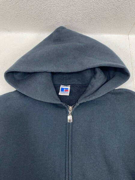 メンズ 最安値90s Russell Athleticアメ製ジップパーカー ネイビーXL