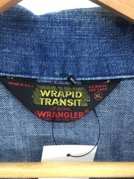 WRANGLER◆ジャケット/XL/コットン/IDG/無地/WM1770/ボア/ランチジャケット/デニム ビッグサイズ Wrangler ラングラー ダック地 ワークジャケット メンズ