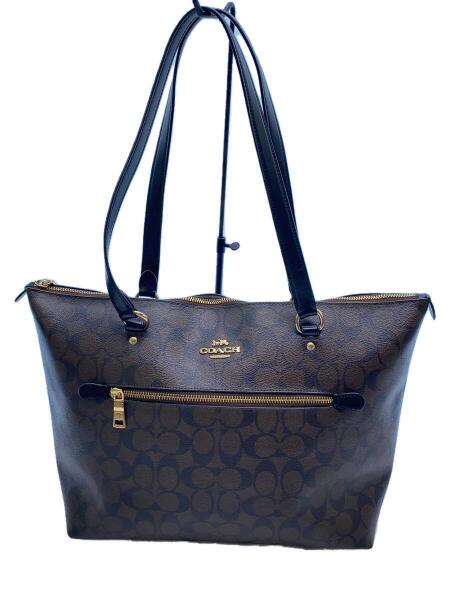 コーチ トートバッグ レディース シグネチャー PVC カーキ ブラック