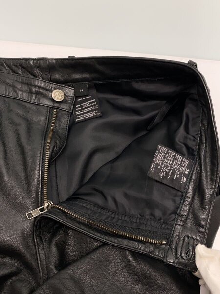 HARLEY DAVIDSON / カウハイドジーンズ/34/牛革/BLK/無地/98209-03AM// HARLEY DAVIDSON(ハーレーダヴィッドソン) / ボトム/34/牛革/BLK/無地