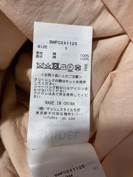 SNIDEL / 長袖ワンピース/1/コットン/PNK/無地/SWFO241125 SNIDEL(スナイデル) / 長袖ワンピース/1/コットン/PNK/SWFO241125