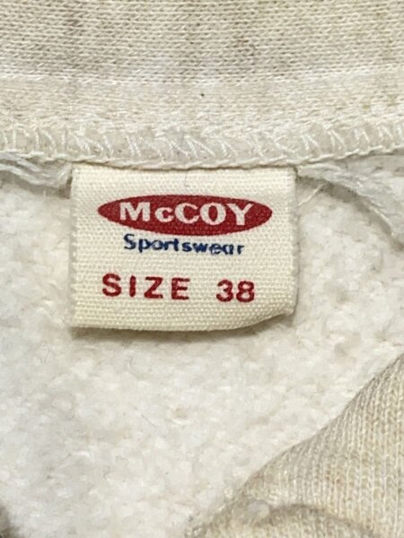 McCOY(マッコイ) / 60s復刻/ハーフジップスウェット/カムロックTALON 