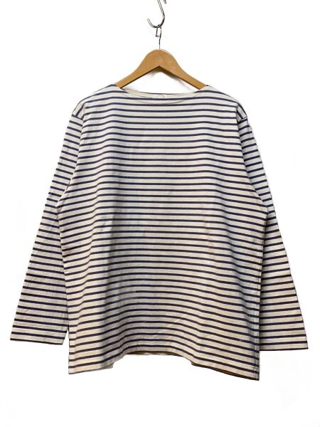 COMOLI(コモリ) / 22SS/ボーダーボートネック/長袖Tシャツ/3/コットン 