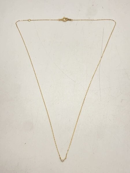 ete(エテ) / K18MPG ダイヤモンドネックレス/レイヤード/0.01ct/3石 
