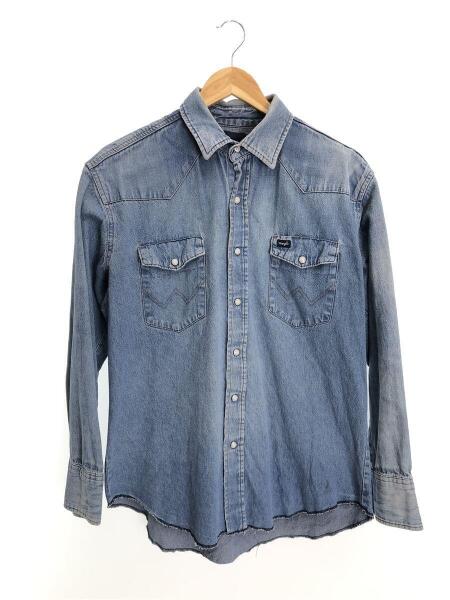 00s 90s Wrangler フィッシング　シャツ　チェック　ロング Wrangler (ラングラー) 90ｓネイティブ柄ウエスタンシャツ ブラック サイズ:XL