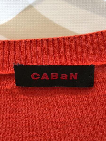 CABaN キャバン カシミヤ カーディガン ニット オレンジ ポケットコットン CABaN セーター ニット コットンカシミヤ ポケットクルーネック