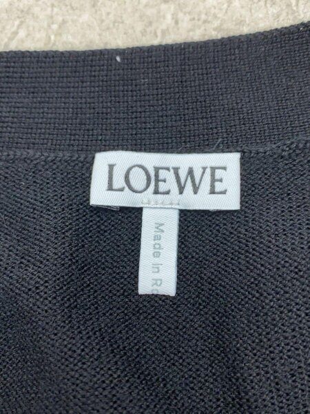 LOEWE(ロエベ) / カーディガン(薄手)/S/ウール/BLK/Q825Y16K04
