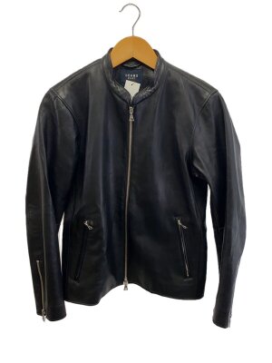 美品】ビームスハート黒 レザー シングルライダースジャケット