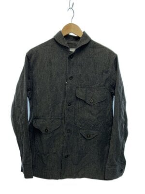 POST OVERALLS / ジャケット/S/コットン/GRY/総柄/1123-CP/クレスト柄 POST OVERALLS(ポストオーバーオールズ) / ジャケット/S/コットン/GRY