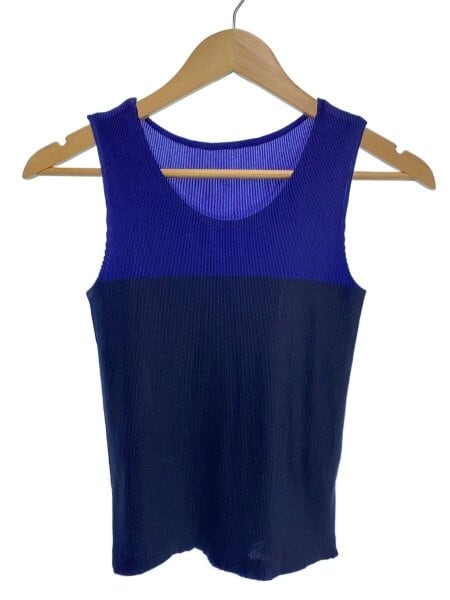 PLEATS PLEASE ISSEY MIYAKE / ノースリーブカットソー/3/ポリエステル/GRN/pp41fk311 PLEATS PLEASE ISSEY MIYAKE(プリーツプリーズイッセイミヤケ