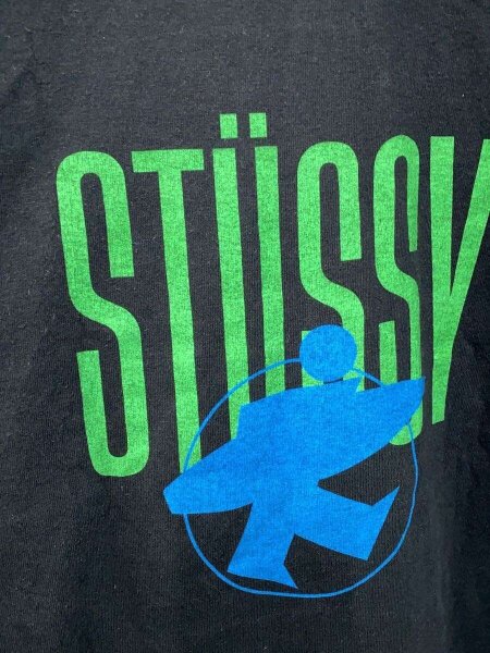 STUSSY(ステューシー) / サーフマンTシャツ/L/コットン/BLK// | 古着の