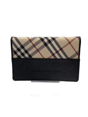 BURBERRY(バーバリー) / パスケース/レザー/BLK/無地/メンズ/TBカード