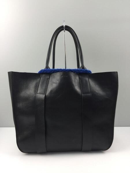 MUUN(ムーニュ) / トートバッグ/レザー/BLK/無地/ライナー付 | 中古品 