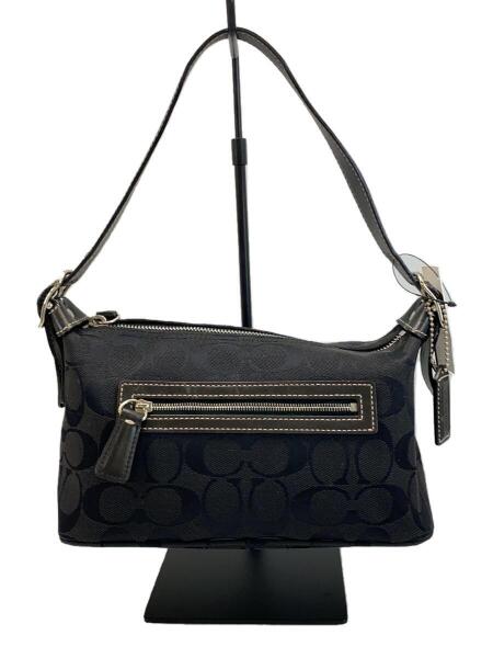 【COACH】 コーチ ハンドバック　ブラックシグネチャー　キャンバス　本革 COACH(コーチ) / ハンドバッグ/シグネチャー/キャンバス/BLK/6044