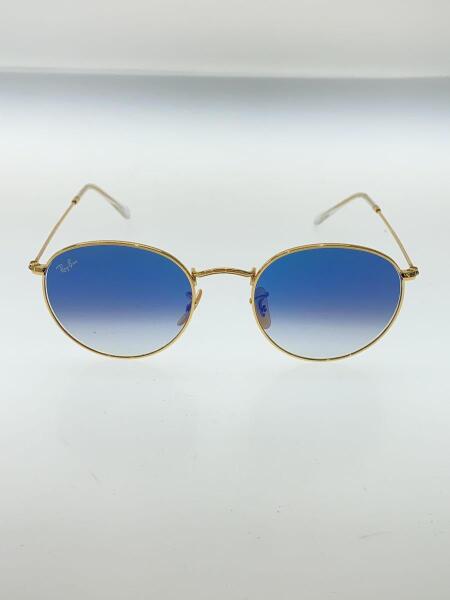 Ray-Ban(レイバン) / ROUND FLAT LENSES/サングラス/メタル/GLD/BLU 