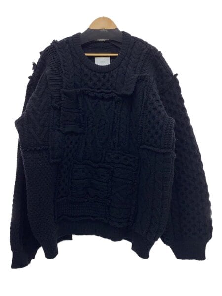 stein(シュタイン) / 21AW/OVERSIZED INTERLACED CABLE KNIT/M/ウール 