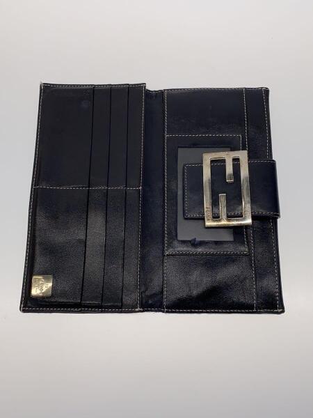 FENDI / FFプレート Wホック 長財布/キャンバス/NVY/2400-31133-018/ヨゴレ・ダメーシ FENDI(フェンディ) / FFプレート Wホック 長財布/キャンバス/NVY/2400
