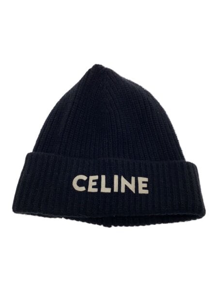 CELINE　エンブロイダリーニットキャップ CELINE(セリーヌ) / エンブロイダリーニット帽/ニットキャップ/ウール