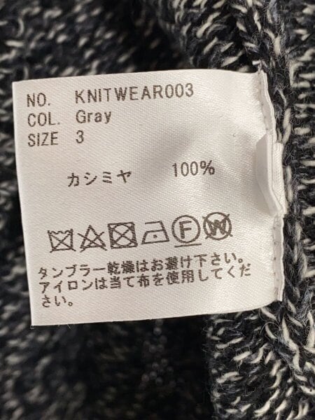 HEUGN(ユーゲン) / Alex Cashmere Knit Mix/3/カシミア/BLK/無地