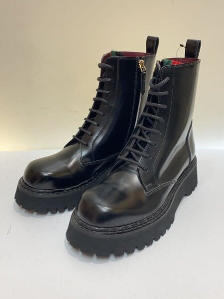 GUCCI(グッチ) / ウェブ ストライプ付 ウィメンズ アンクルブーツ/38.5 