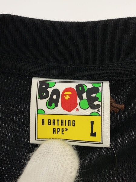 A BATHING APE / Tシャツ/M/コットン/BLK/001TEL301321M A BATHING APE(アベイシングエイプ) / Tシャツ/L/コットン/BLK/無地