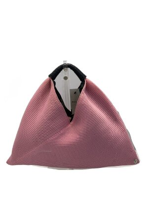 MM6 / 2018年/メッシュ/ハンドバッグ/ポリエステル/PNK/無地/S54WD0042 MM6◇2018年/メッシュ/ハンドバッグ/ポリエステル/PNK/無地/S54WD0042