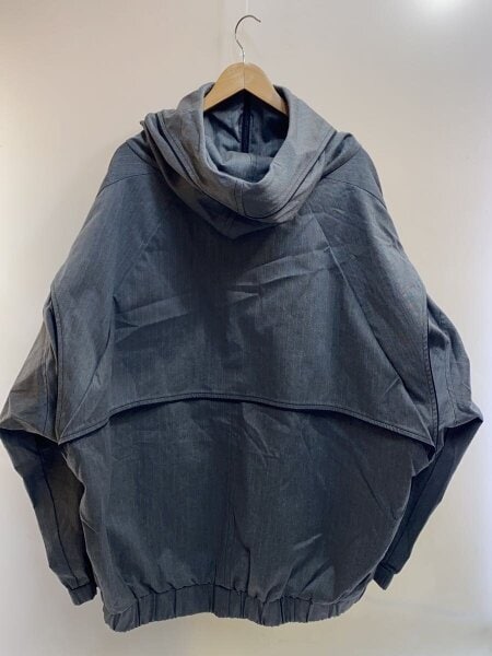 BALMUNG バルムング グレーストライプ柄ハイネックビッグパーカー BALMUNG バルムング グレーストライプ柄ハイネックビッグパーカー