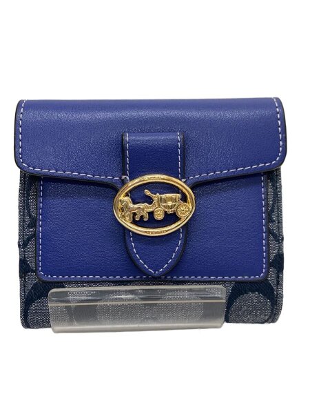 COACH(コーチ) / デニムシグネチャー2つ折り財布/デニム/IDG/総柄 