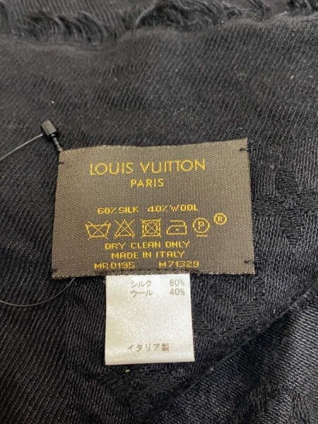 Louis Vuitton モノグラム ストール 黒・金　シルク Louis Vuitton モノグラム ストール 黒・金 シルク 【公式通販】