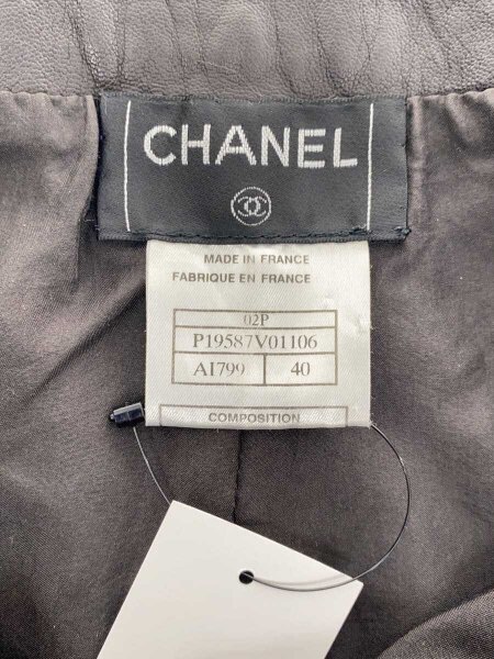 CHANEL(シャネル) / 02SS/ラムレザー/レザーパンツ/ココマークボタン