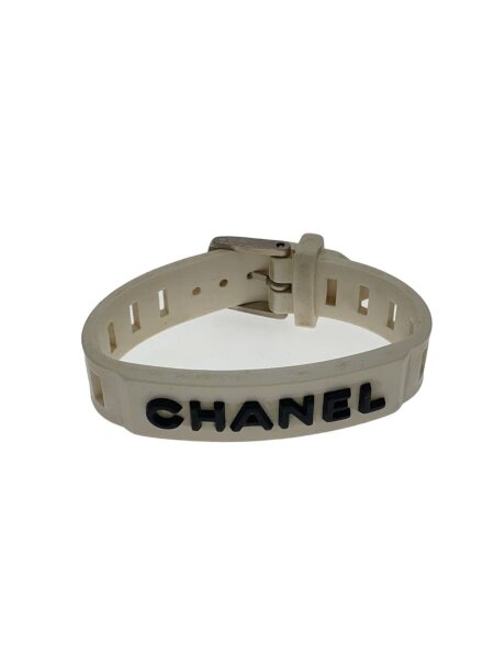 CHANEL(シャネル) / CHANELロゴ/ブレスレット/ラバー/WHT/レディース 