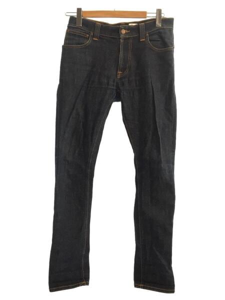 メンズ nudie jeans コーティング スキニー 32 インディゴブラック 黒