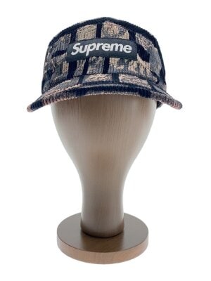 BURBERRY LONDON × Supreme / キャップ/--/ゴアテックス/マルチカラー/チェック/メンズ/22SS/denim6-panel BURBERRY LONDON◇キャップ/--/ゴアテックス/マルチカラー/チェック