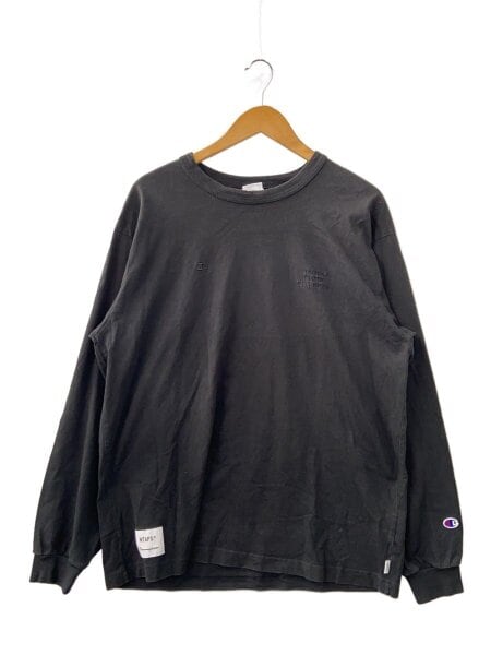 Champion(チャンピオン) / 長袖Tシャツ/L/コットン/ブラック/C8-Z411